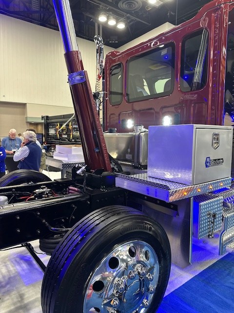Telescopic hydraulic hoist cylinder serviced by Ames Hydraulics in Ames, Iowa