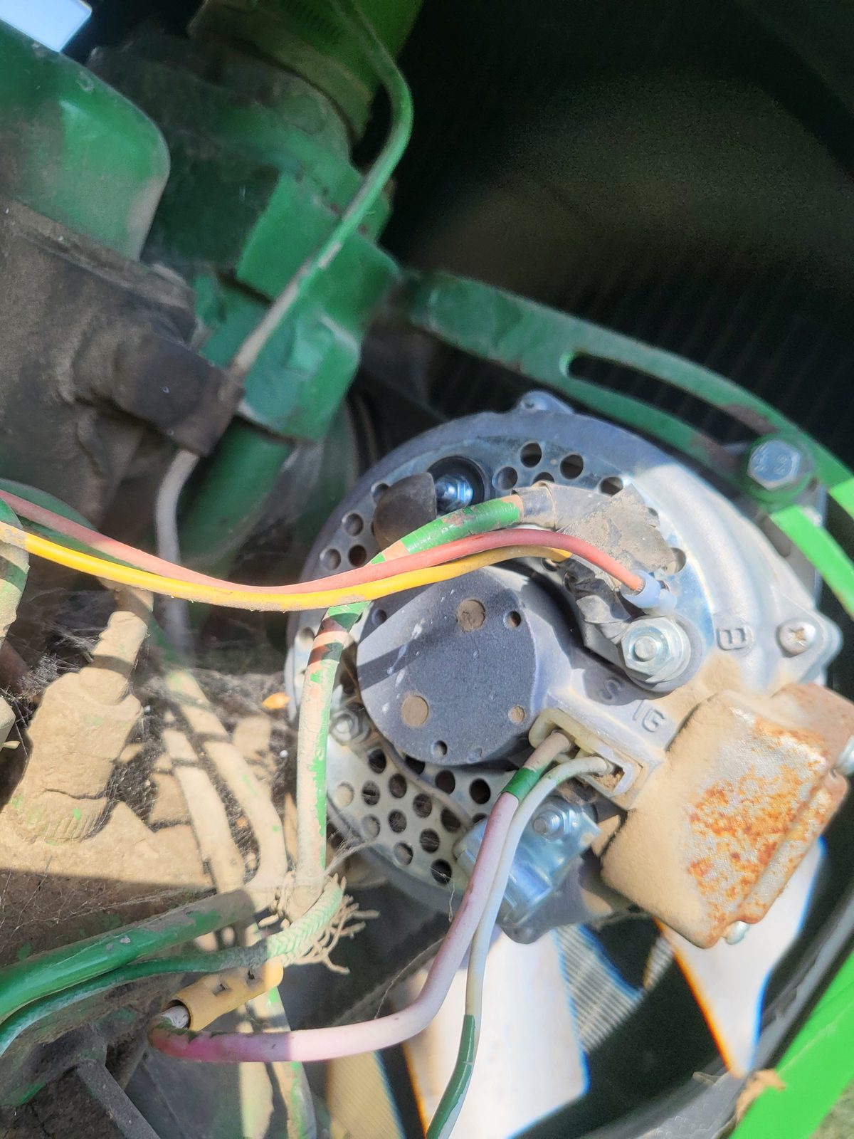 Alternator conversion on an older John Deere tractor