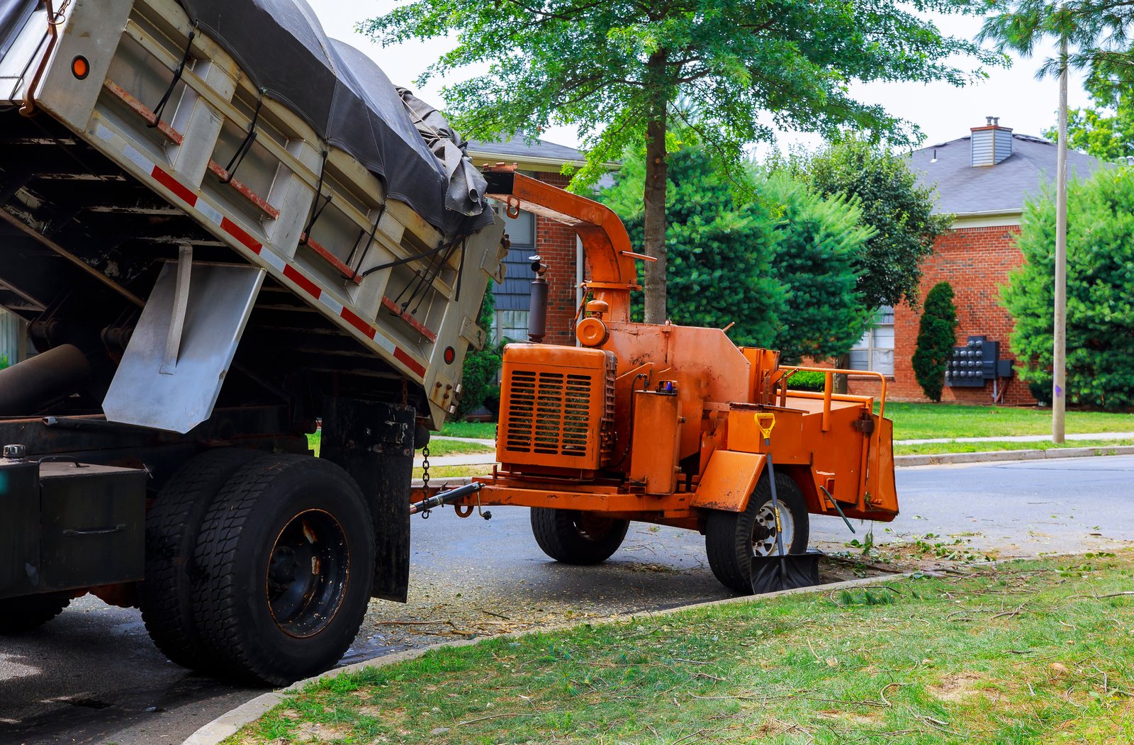 Wood chipper serviced at Ames Hydraulics in Ames, Iowa